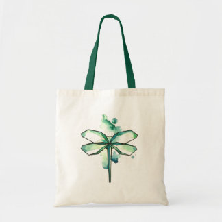 Tote Bag Libellule géométrique cristal aquarelle insecte ar