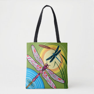 Tote Bag Libellules au-dessus de l'eau