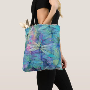 Tote Bag Libellules Bleues Nuancées