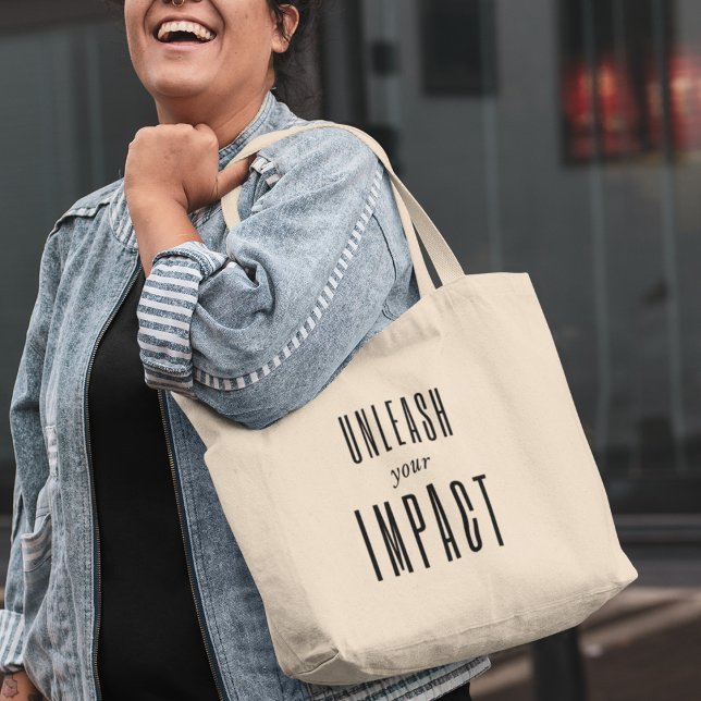 Tote Bag Libérez votre impact avec la motivation du style (Shop now and make a meaningful impact wherever you go.)