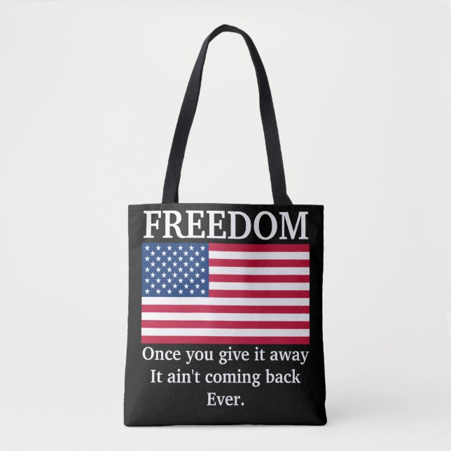 Tote Bag Liberté (noir) Fourre-tout (Devant)