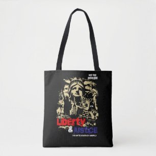 Tote Bag Liberty & Justice. Statue de la Liberté, USA