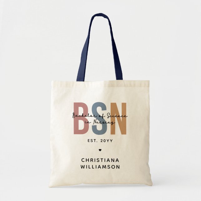 Tote Bag Licence BSN en sciences infirmières sur mesure (Devant)