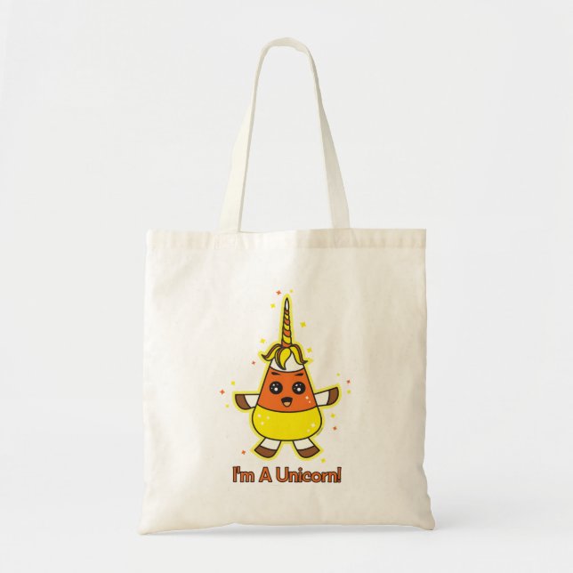 Tote Bag Licorne de bonbons au maïs (Devant)