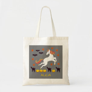 Tote Bag Licorne de Halloween mignonne effrayante Citrouill