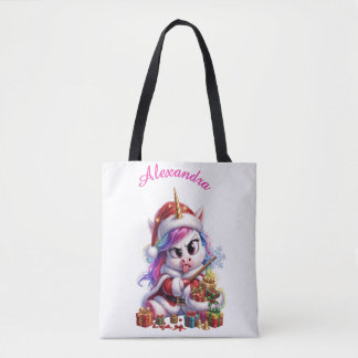 Tote Bag Licorne de Noël Grincheuse et Sarcastique Personna