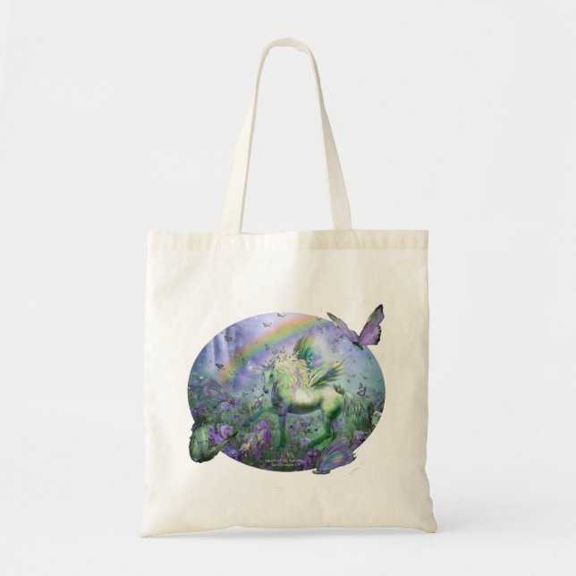 Tote Bag Licorne du budget Fourre-tout de papillons (Devant)