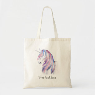 Tote Bag Licorne Pailletée Aquarelle