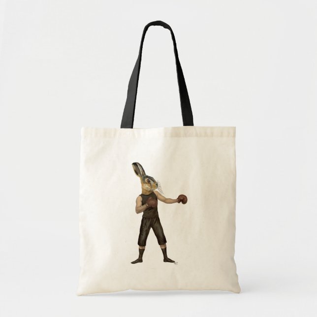 Tote Bag Lièvre de boxe (Devant)