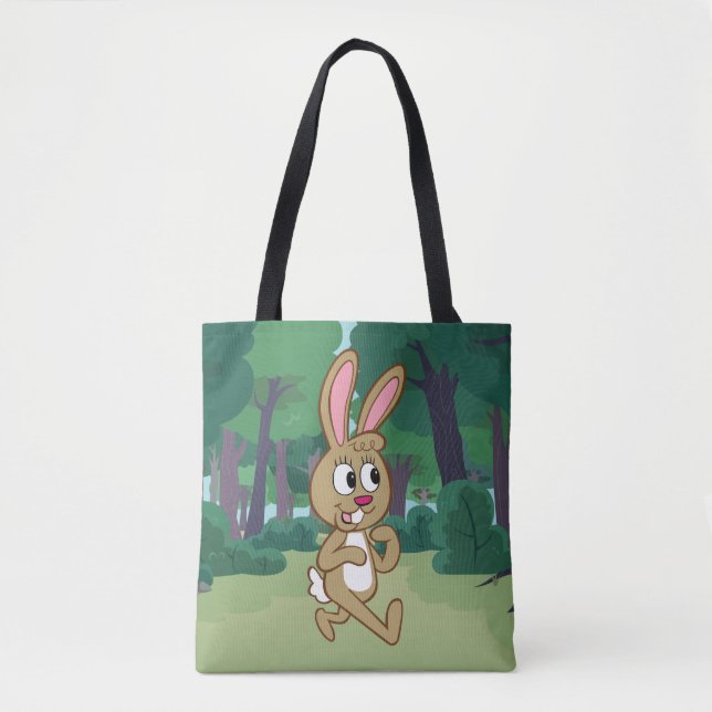 Tote Bag Lièvres de Rick | Becky de garde forestière (Devant)