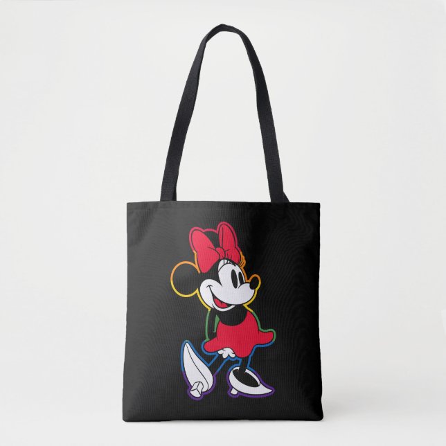Tote Bag Ligne Arc-en-ciel Minnie classique (Devant)