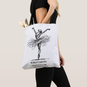 Tote Bag Ligne minimaliste Art Ballerina Dance Design