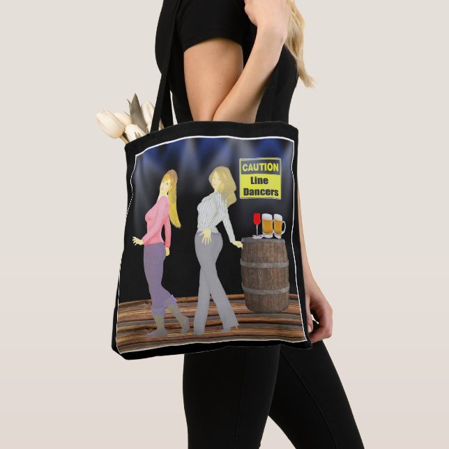 Tote Bag Ligne signe de femmes de danse avec prudence (De près)