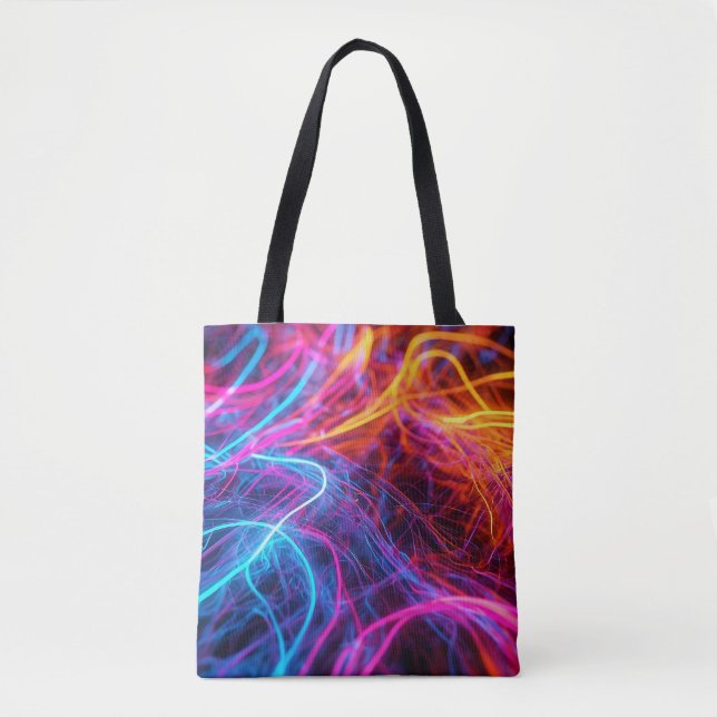Tote Bag Lignes de néon (Devant)