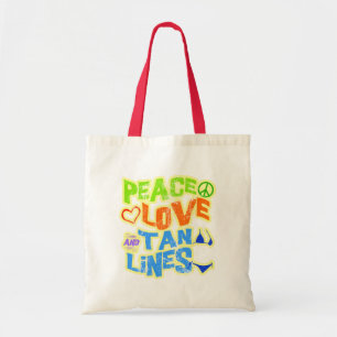 Tote Bag Lignes de Tan d'amour de paix