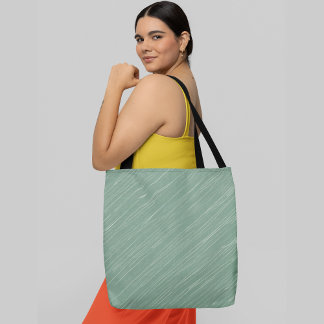 Tote Bag Lignes diagonales dans un motif de couleur vert cl