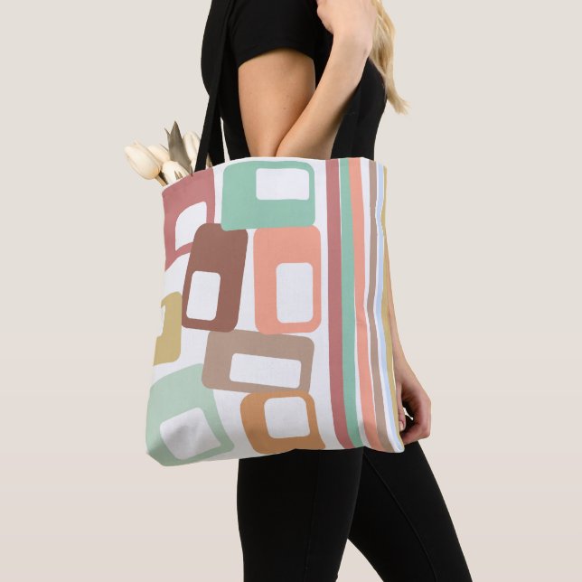 Tote Bag Lignes et rectangles (De près)