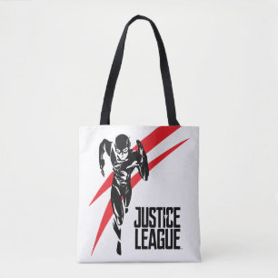 Tote Bag Ligue de Justice   Flash Running Noir Pop Art