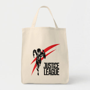 Tote Bag Ligue de Justice   Flash Running Noir Pop Art
