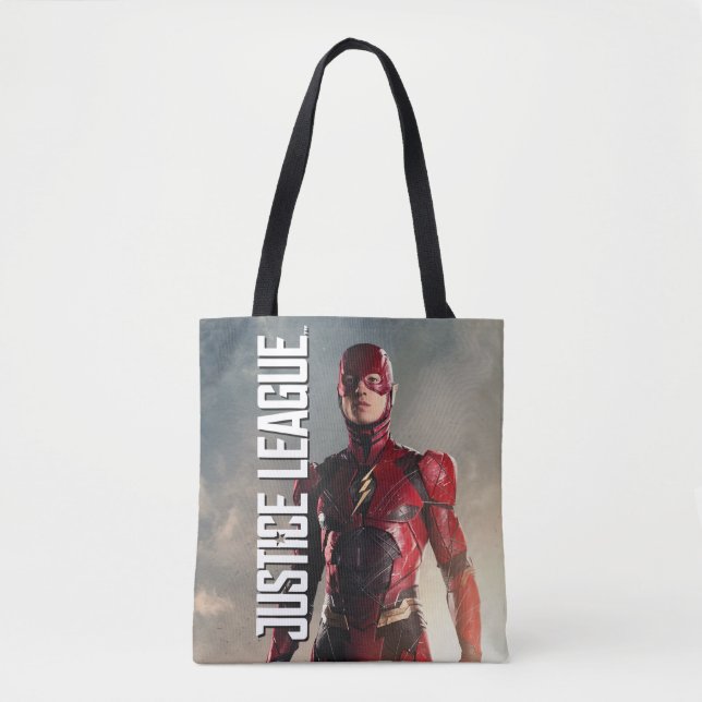 Tote Bag Ligue de Justice | Le Flash Sur Le Champ De Batail (Devant)
