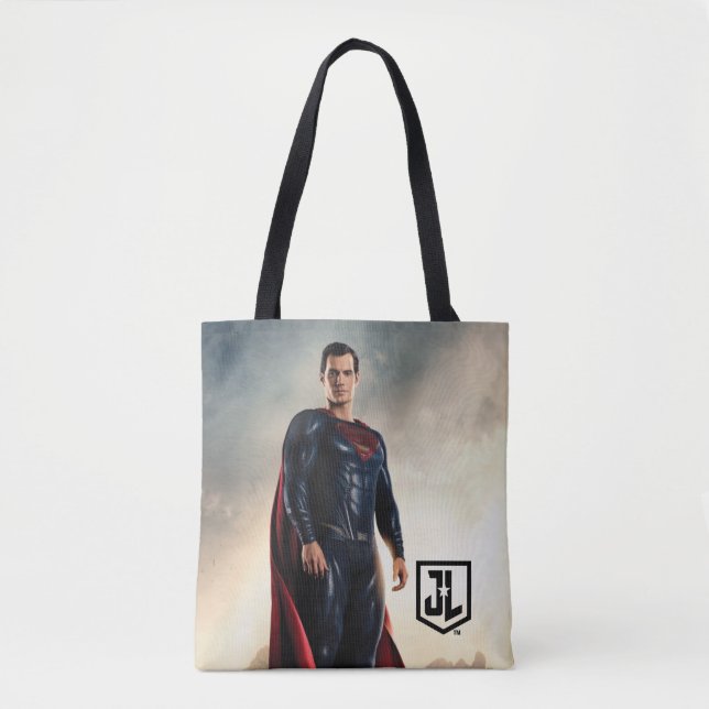 Tote Bag Ligue de Justice | Superman Sur Le Champ De Batail (Devant)