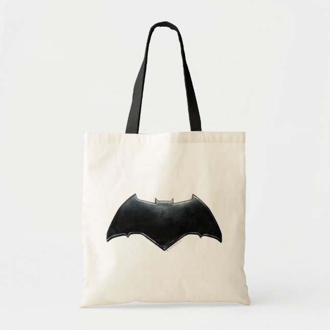 Tote Bag Ligue de Justice | Symbole de batman métallique (Devant)