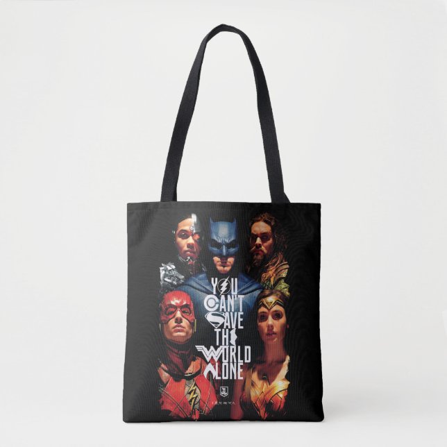 Tote Bag Ligue de Justice | Vous ne pouvez pas sauver le mo (Devant)