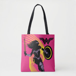 Tote Bag Ligue de Justice   Wonder Woman Icon Silhouette