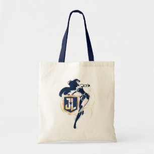 Tote Bag Ligue de Justice   Wonder Woman & JL Icon Pop Art