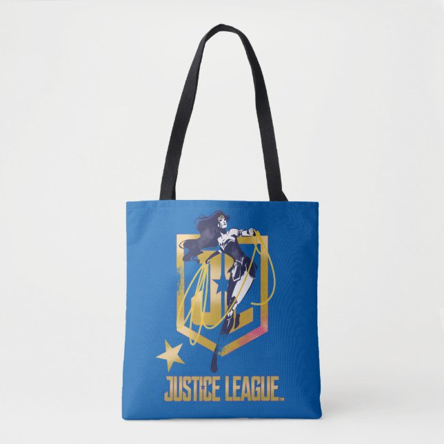 Tote Bag Ligue de Justice | Wonder Woman JL Logo Pop Art (Devant)