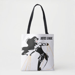 Tote Bag Ligue de Justice   Wonder Woman with Lasso Pop Art