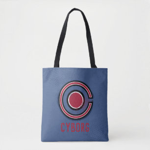 Tote Bag Ligue de la justice Symbole de cyclage à demi-tei