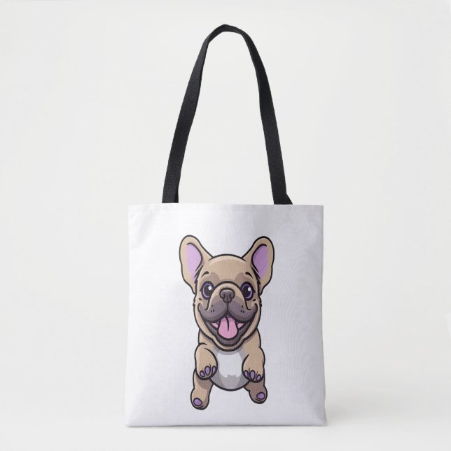 Tote Bag Lilac French Bulldog 9 (Devant)