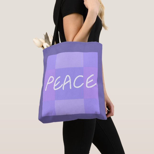 Tote Bag Lilac Peace (De près)
