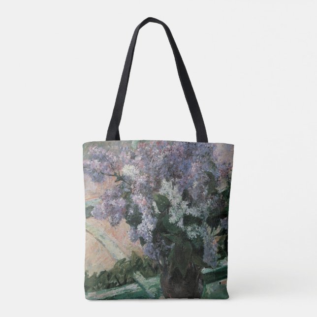 Tote Bag Lilacs dans une fenêtre par Mary Cassatt, Art Vint (Dos)