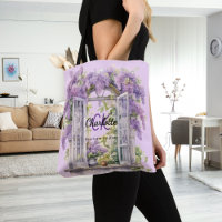 Lilacs fleurs de fenêtre rose monogramme