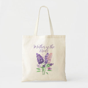 Tote Bag Lilas aquarelle robe de mariée de la mère Mariage