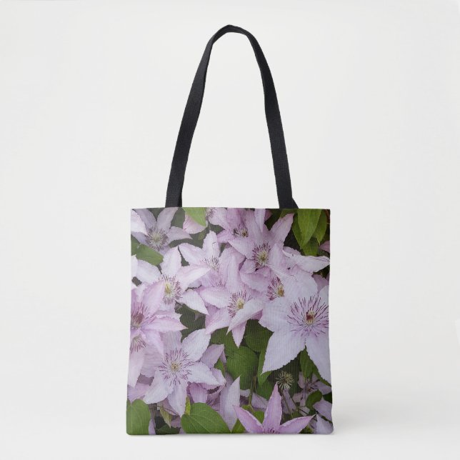 Tote Bag lilas, clematis, belle, fleur, fleur lilas, (Devant)