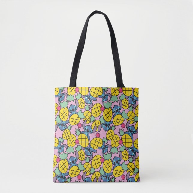 Tote Bag Lilo et Stitch| Motif d'ananas (Devant)
