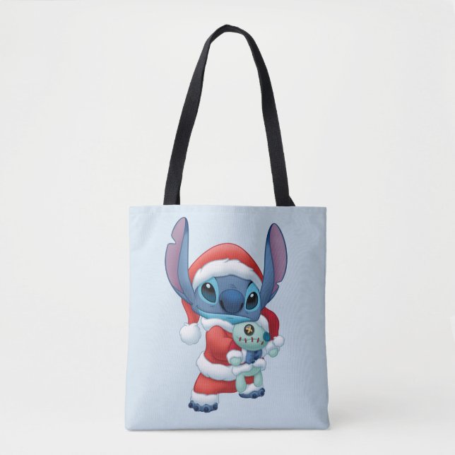 Tote Bag Lilo et Stitch| Stitch du Père Noël (Devant)