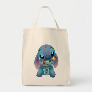 Tote Bag Lilo & Stitch   Stitch avec poupée moche