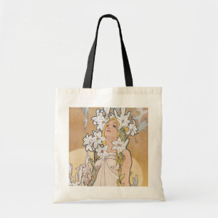 Tote Bag Lily (Quatre Fleurs), Alphonse Mucha