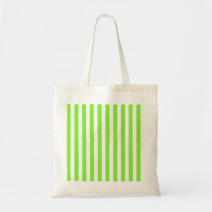 Tote Bag Lime green and white candy stripes