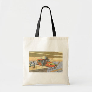 Tote Bag Limousine Hélicoptère Avion Science-Fiction Vintag