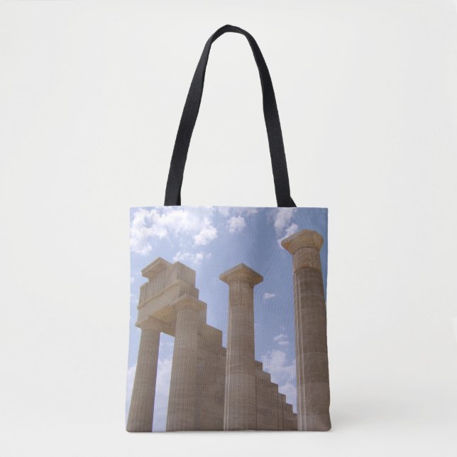 Tote Bag Lindos Acropolis Rhodes Grèce (Devant)
