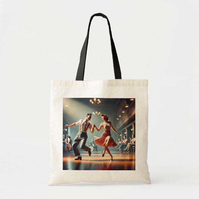 Tote Bag Lindy Hop Dancing Couple (Devant)