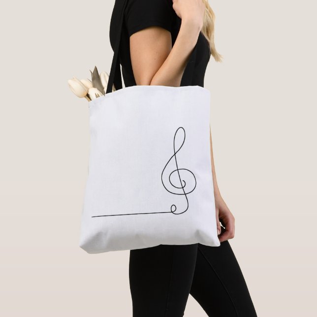 Tote Bag: Line Art (Flute) (Close Up)