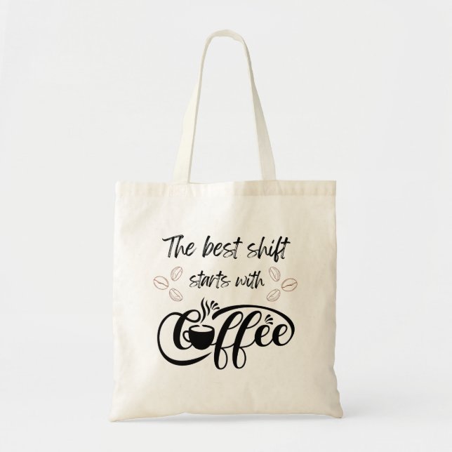 Tote Bag L'infirmière vit pour le café (Devant)