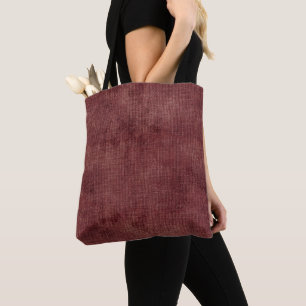 Tote Bag Linge de maison en Faux rouge profond (look lin)