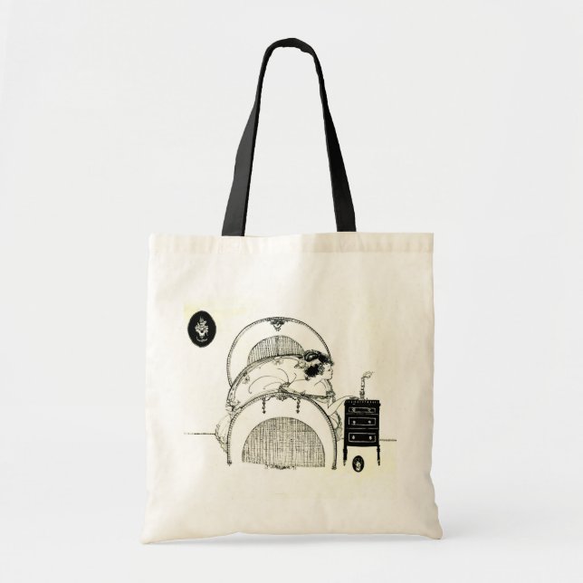 Tote Bag Lingerie 1920 d'aileron de cru ou Fourre-tout (Devant)